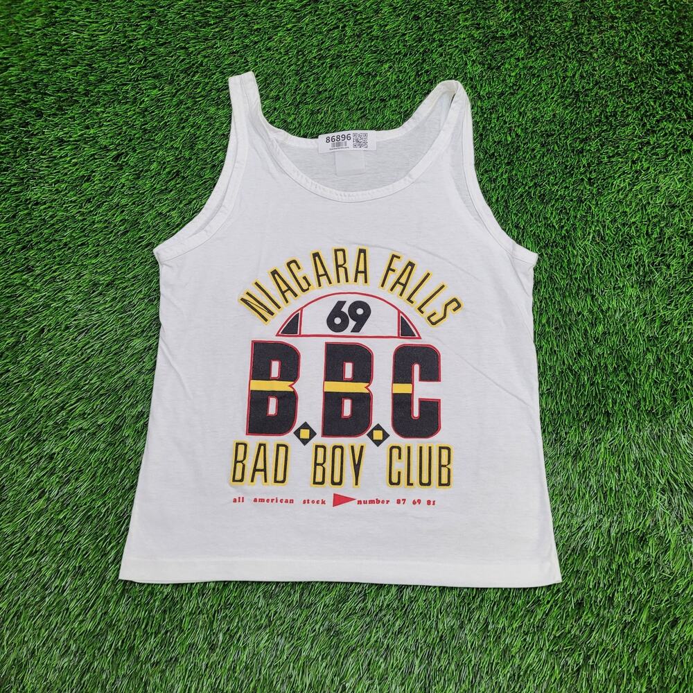 Vintage 1986 Funny BBC Niagara Falls Tank-Top xs/s 18x25 Naughty Adult-Humor